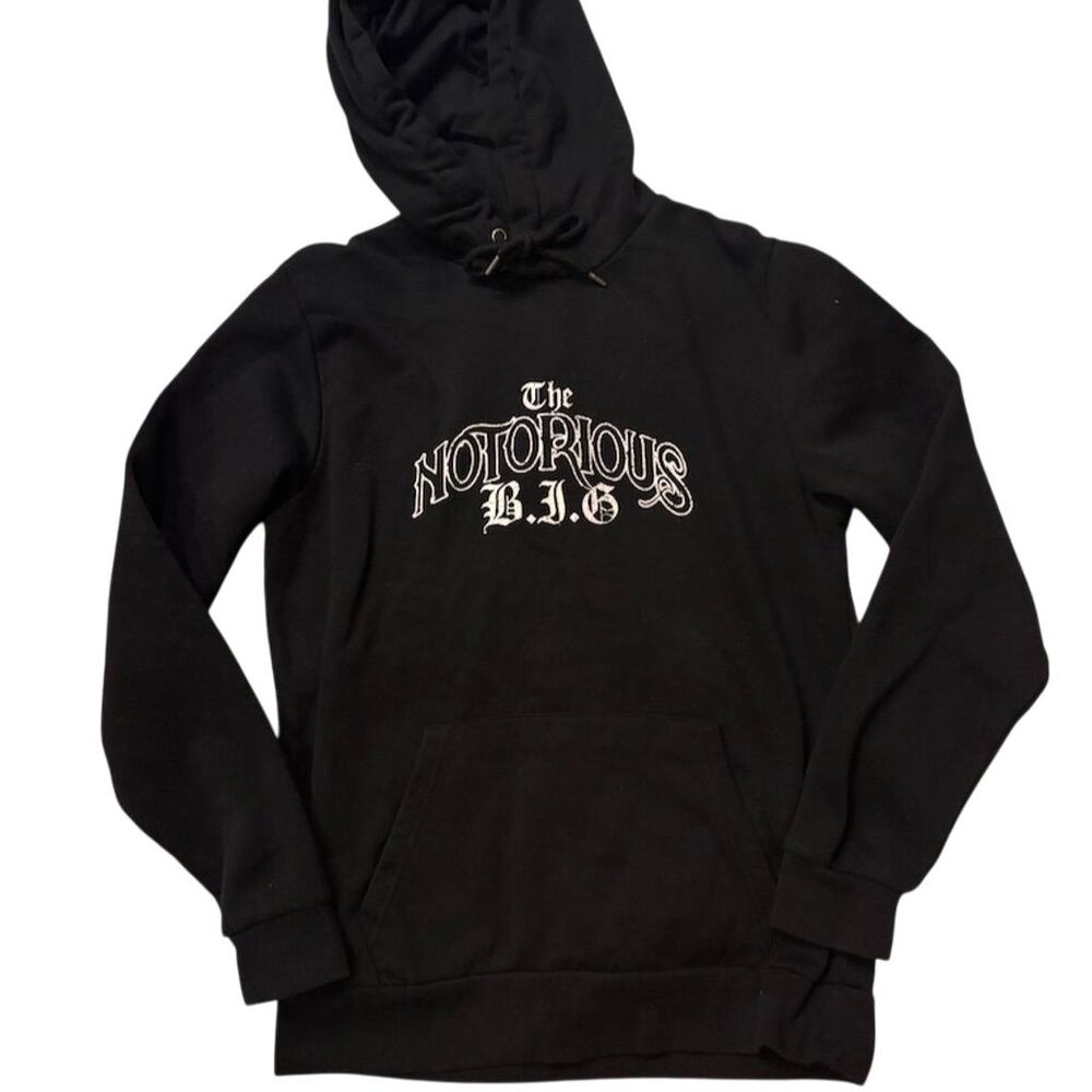 NOTORIOUS BIG Unisex Black Hoodie Medium Pullover Hip-Hop Music Theme
